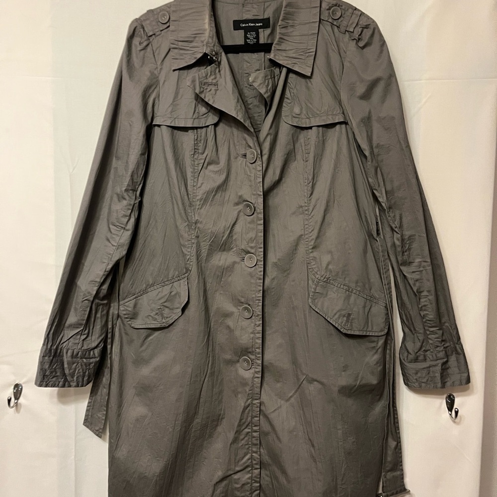 Calvin Klein Jeans Women's Charcoal Trench Coat